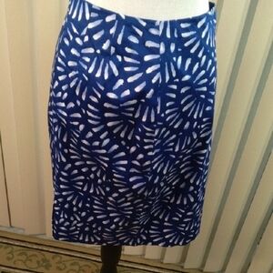 The Limited , Blue Patterned Skirt